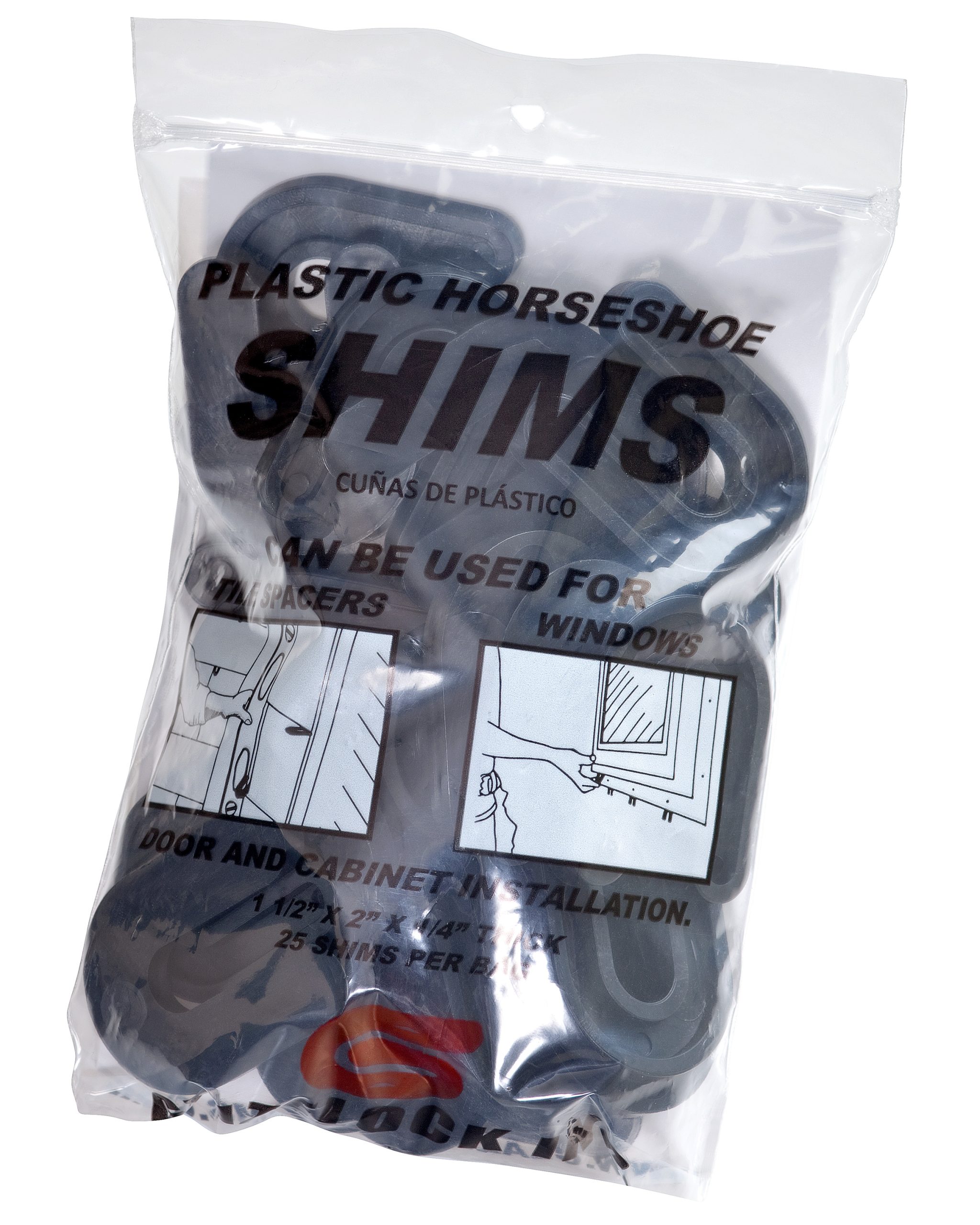 Horseshoe Shim Bags 1/4" Glazelock Shims
