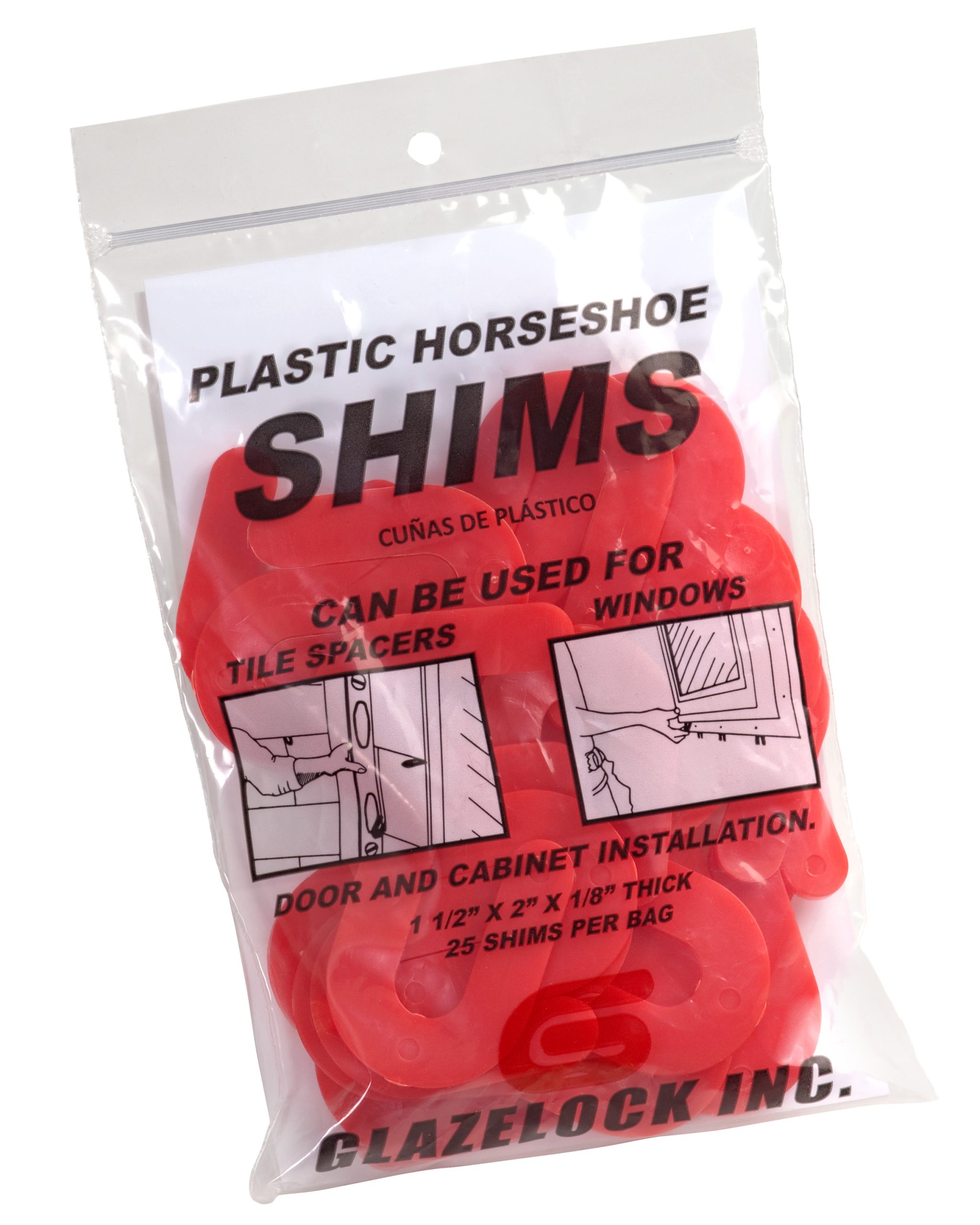 Horseshoe Shim Bags 1/8" Glazelock Shims